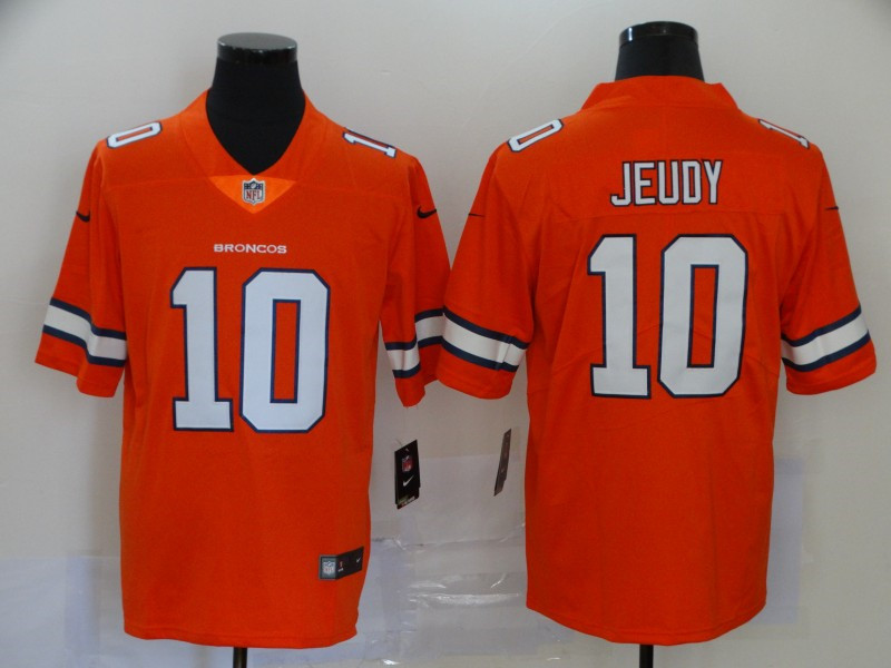 Nike Broncos 10 Jerry Jeudy Orange 2020 NFL Draft First Round Pick Color Rush Limited Jersey