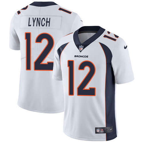  Broncos 12 Paxton Lynch White Vapor Untouchable Player Limited Jersey