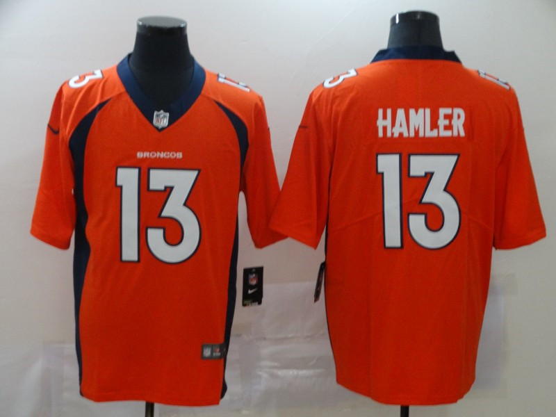 Nike Broncos 13 KJ Hamler Orange 2020 NFL Draft Vapor Untouchable Limited Jersey