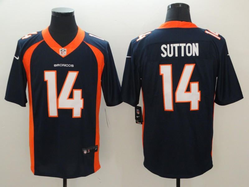  Broncos 14 Courtland Sutton Navy Alternate Vapor Untouchable Limited Jersey