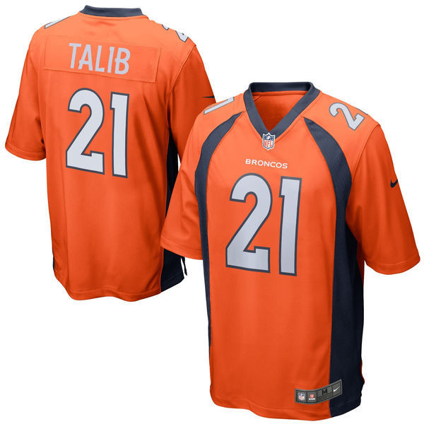  Broncos 21 Aqib Talib Orange Youth Game Jersey