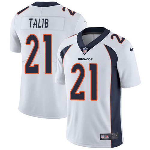  Broncos 21 Aqib Talib White Vapor Untouchable Player Limited Jersey