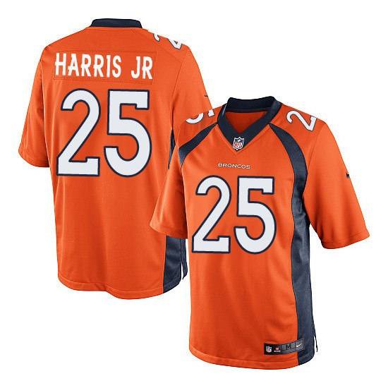  Broncos 25 Chris Harris Jr Orange Youth Game Jersey