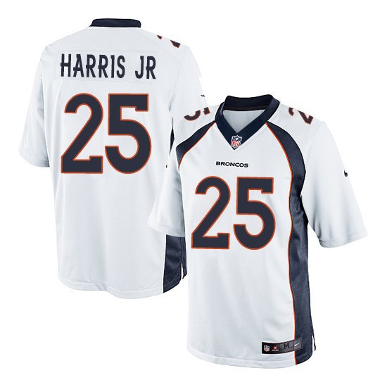 Broncos 25 Chris Harris Jr White Youth Game Jersey