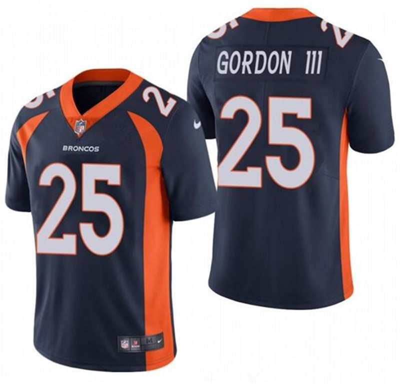 Nike Broncos 25 Melvin Gordon III Navy Vapor Untouchable Limited Jersey