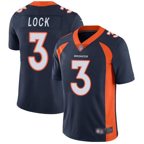 Nike Broncos 3 Drew Lock Navy 2019 NFL Draft First Round Pick Vapor Untouchable Limited Jersey