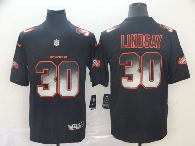 Nike Broncos 30 Phillip Lindsay Black Arch Smoke Vapor Untouchable Limited Jersey