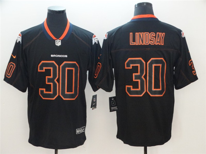  Broncos 30 Phillip Lindsay Black Shadow Legend Limited Jersey