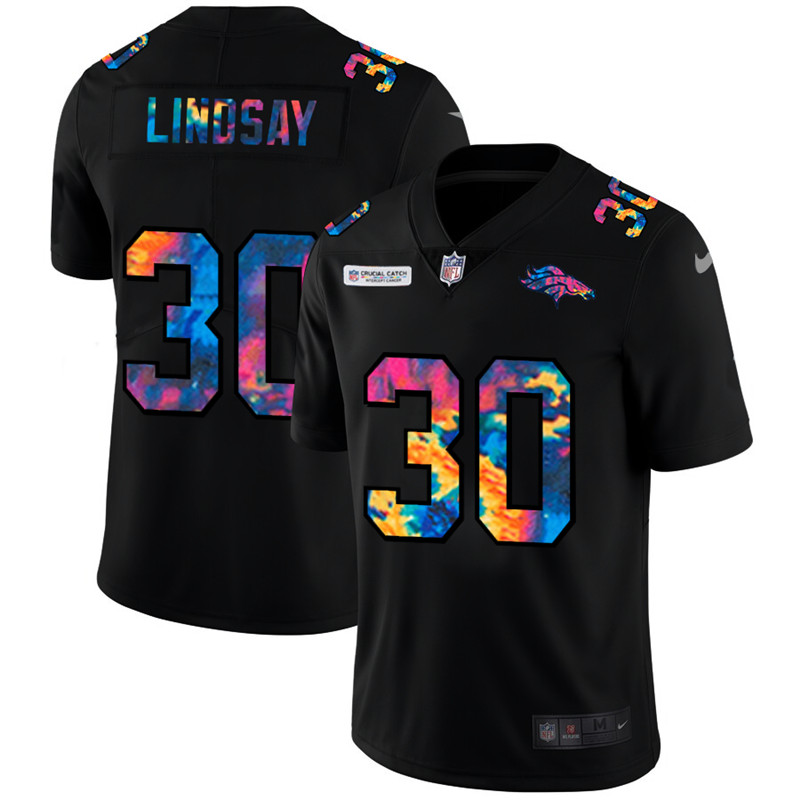 Nike Broncos 30 Phillip Lindsay Black Vapor Untouchable Fashion Limited Jersey