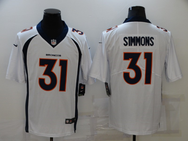 Nike Broncos 31 Justin Simmons White Vapor Untouchable Limited Jersey