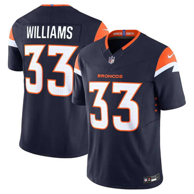 Nike Broncos 33 Javonte Williams Navy 2024 F.U.S.E. Vapor Limited Jersey