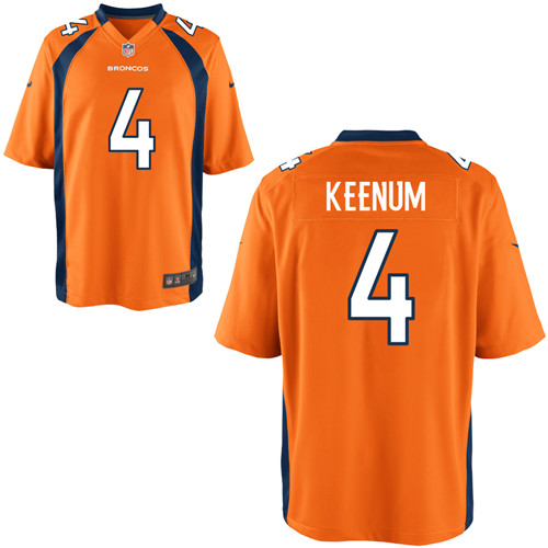 Broncos 4 Case Keenum Orange Elite Jersey