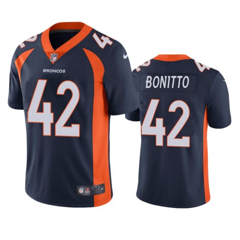Nike Broncos 42 Nik Bonitto Navy Vapor Untouchable Limited Jersey