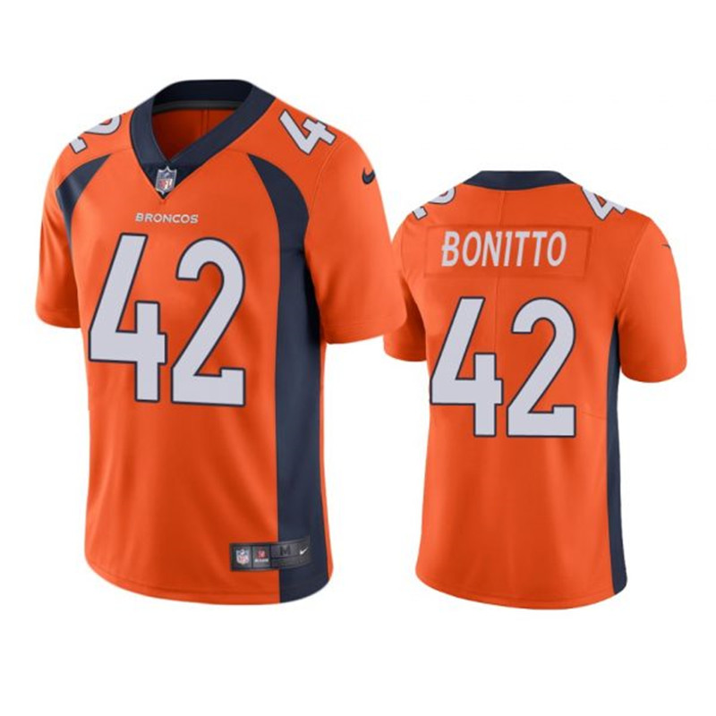Nike Broncos 42 Nik Bonitto Orange Vapor Untouchable Limited Jersey