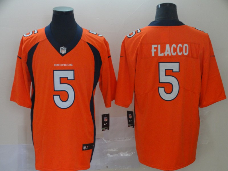 Nike Broncos 5 Joe Flacco Orange Vapor Untouchable Limited Jersey