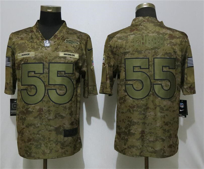  Broncos 55 Bradley Chubb Camo Salute To Service Limited Jersey