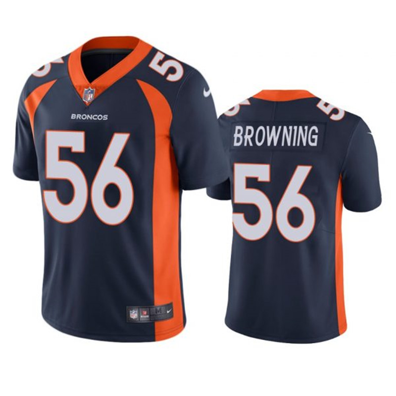 Nike Broncos 56 Baron Browning Navy Vapor Untouchable Limited Jersey