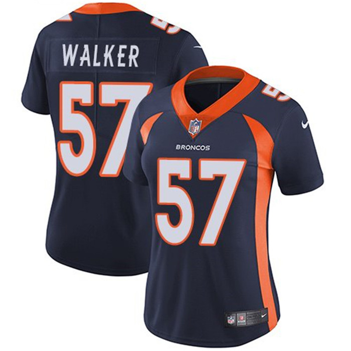  Broncos 57 Demarcus Walker Navy Women Vapor Untouchable Limited Jersey