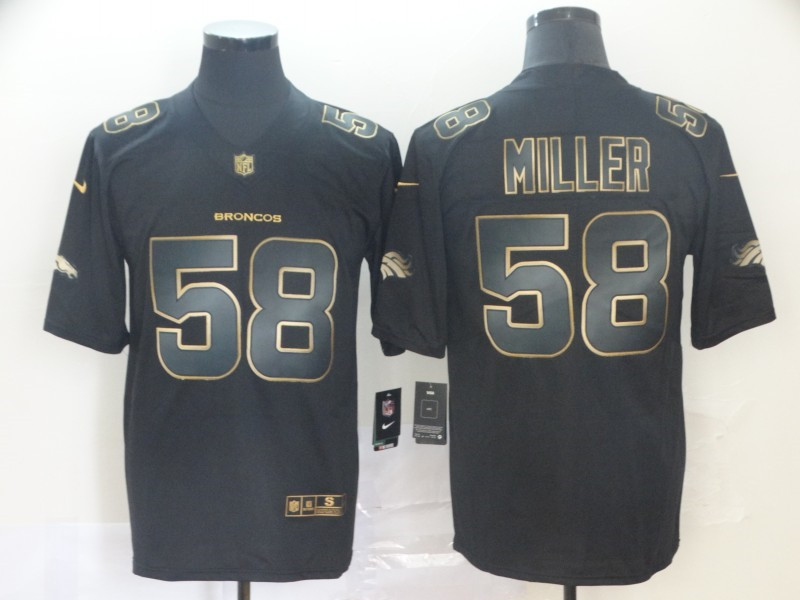 Nike Broncos 58 Von Miller Black Gold Vapor Untouchable Limited Jersey