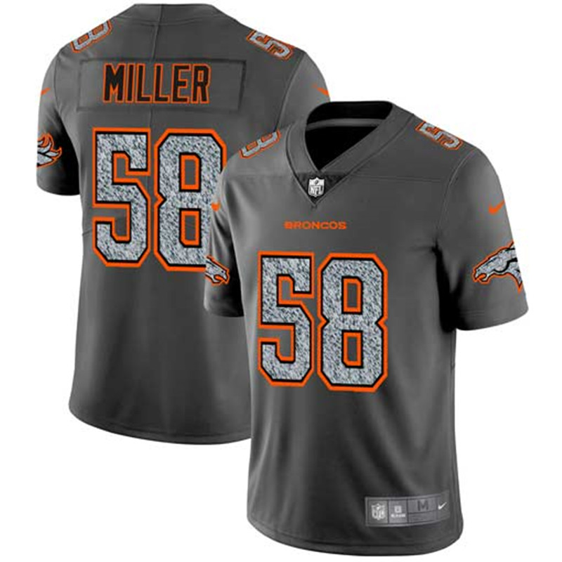 Nike Broncos 58 Von Miller Gray Camo Vapor Untouchable Limited Jersey