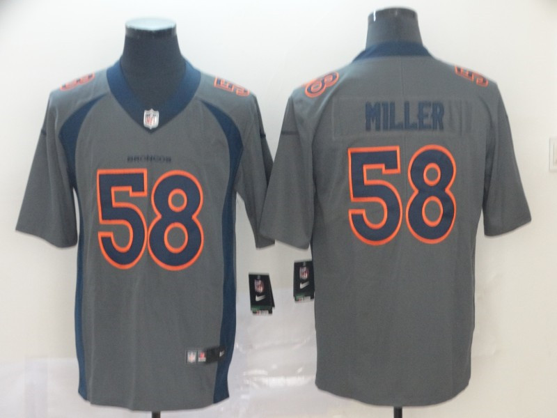 Nike Broncos 58 Von Miller Gray Inverted Legend Limited Jersey