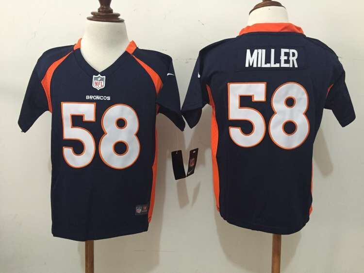  Broncos 58 Von Miller Navy Toddler Game Jersey