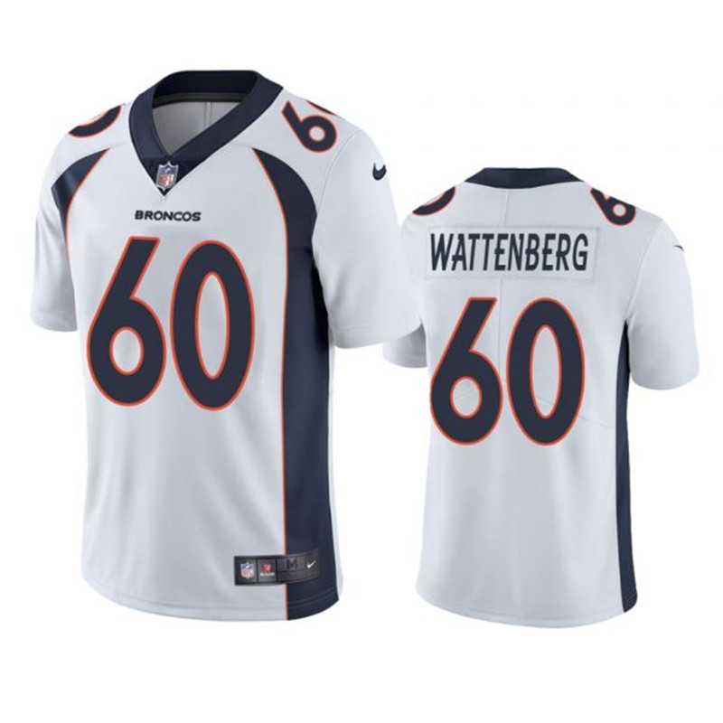 Nike Broncos 60 Luke Wattenberg White Vapor Untouchable Limited Jersey