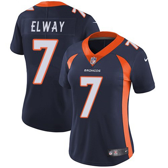  Broncos 7 John Elway Navy Women Vapor Untouchable Limited Jersey