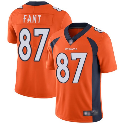 Nike Broncos 87 Noah Fant Orange 2019 NFL Draft First Round Pick Vapor Untouchable Limited Jersey