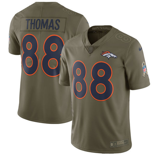  Broncos 88 Demaryius Thomas Youth Olive Salute To Service Limited Jersey