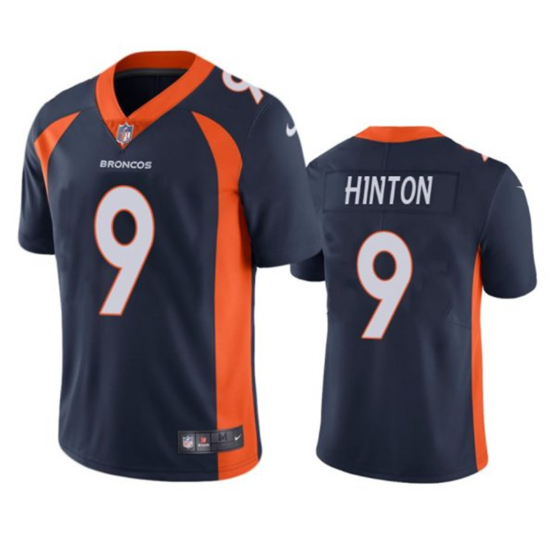 Nike Broncos 9 Kendall Hinton Navy Vapor Untouchable Limited Jersey