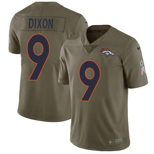  Broncos 9 Riley Dixon Olive Salute To Service Limited Jersey