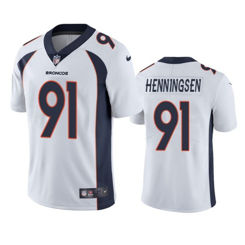 Nike Broncos 91 Matt Henningsen White Vapor Untouchable Limited Jersey