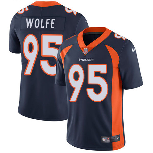  Broncos 95 Derek Wolfe Navy Vapor Untouchable Player Limited Jersey