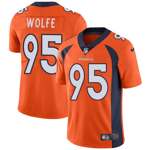  Broncos 95 Derek Wolfe Orange Vapor Untouchable Player Limited Jersey