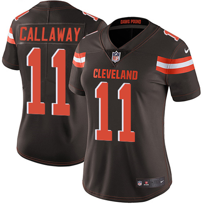  Browns 11 Antonio Callaway Brown Women Vapor Untouchable Limited Jersey