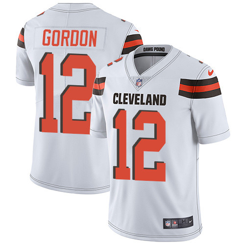  Browns 12 Josh Gordon White Vapor Untouchable Player Limited Jersey