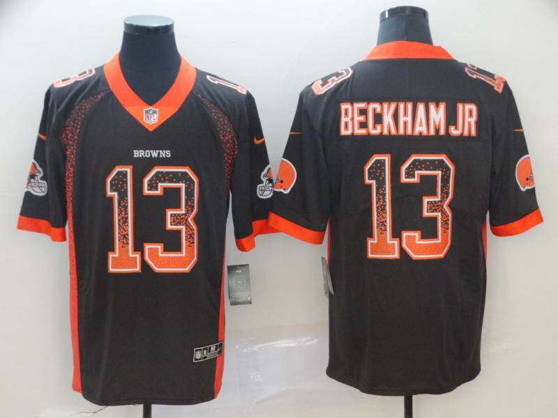 Nike Browns 13 Odell Beckham Jr Brown Drift Fashion Limited Jersey