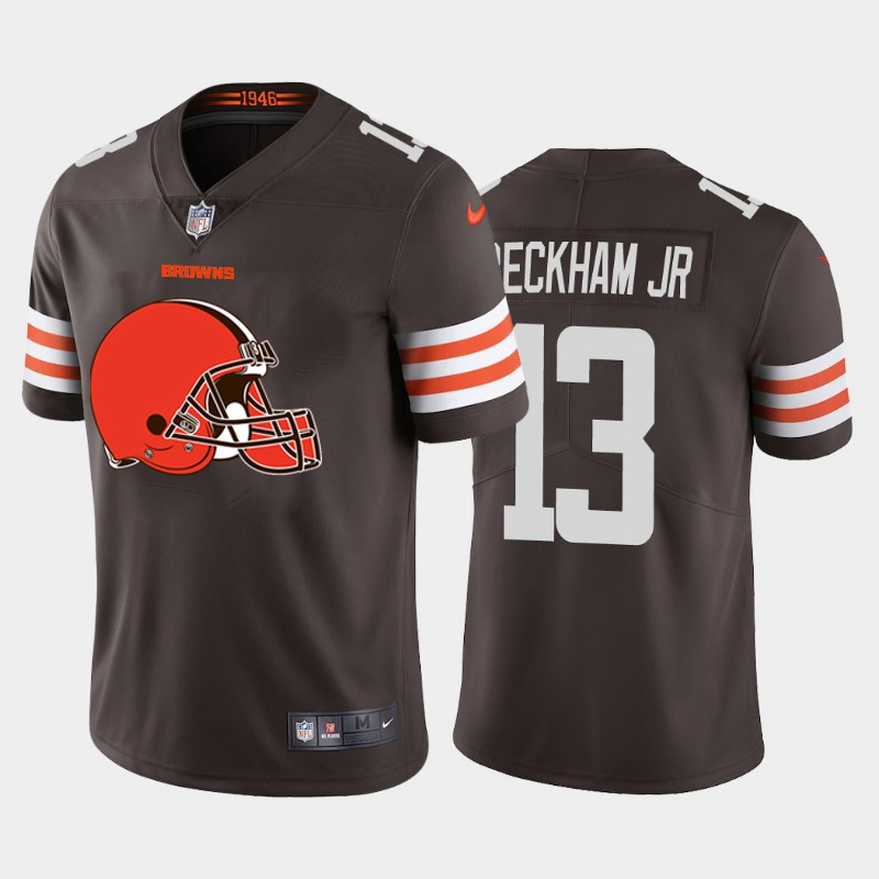 Nike Browns 13 Odell Beckham Jr. Brown Team Big Logo Vapor Untouchable Limited Jersey