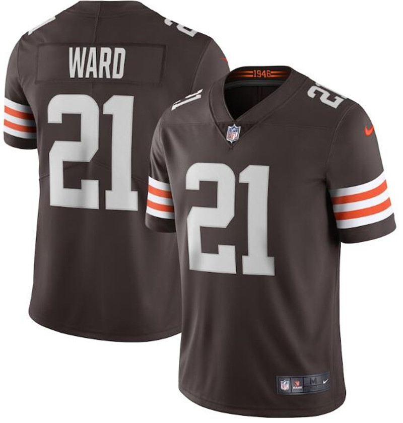 Nike Browns 21 Denzel Ward Brown 2020 New Vapor Untouchable Limited Jersey