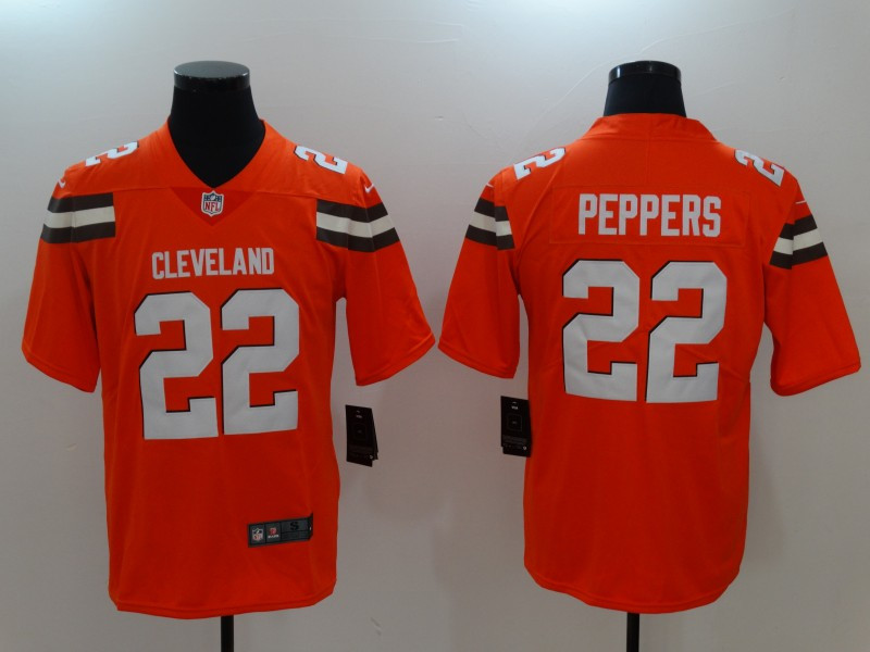  Browns 22 Jabrill Peppers Orange Vapor Untouchable Player Limited Jersey