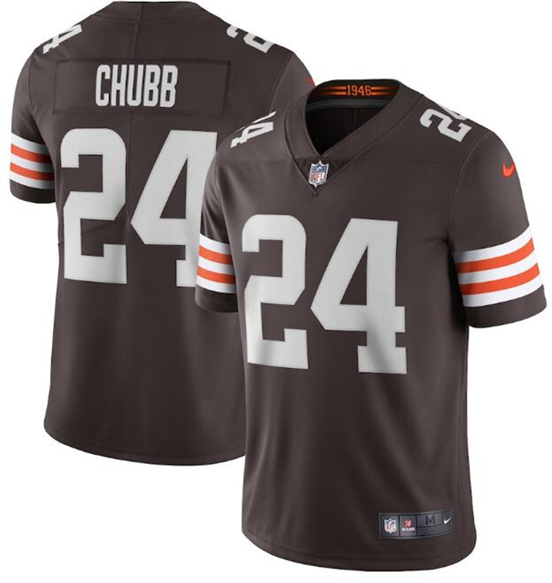 Nike Browns 24 Nick Chubb Brown 2020 New Vapor Untouchable Limited Jersey