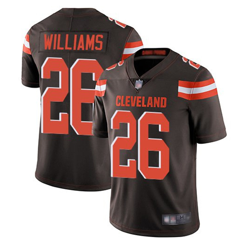 Nike Browns 26 Greedy Williams Brown Vapor Untouchable Limited Jersey