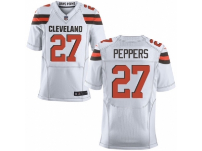  Browns 27 Jabrill Peppers White Men Stitched NFL New Elite Jersey