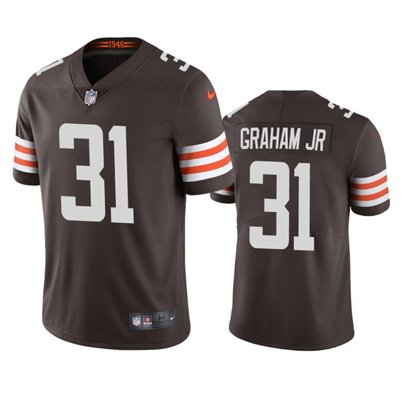 Nike Browns 31 Thomas Graham Jr. Brown Vapor Untouchable Limited Jersey