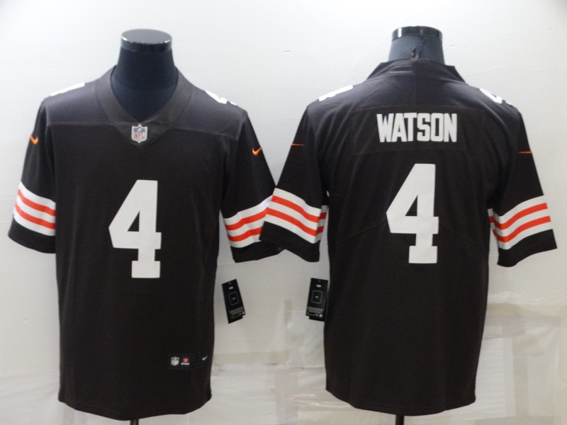 Nike Browns 4 Deshaun Watson Brown Vapor Limited Jersey