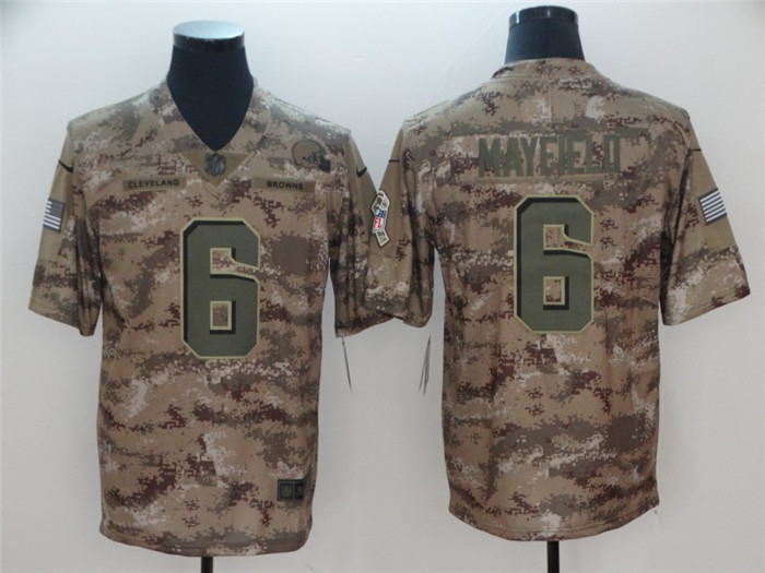  Browns 6 Baker Mayfield Camo Salute To Service Limited Jersey