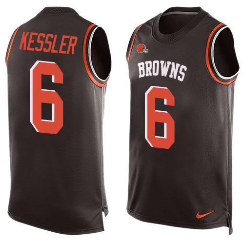  Browns 6 Cody Kessler Brown Team Color Men Stitched NFL Limited Tank Top Jersey