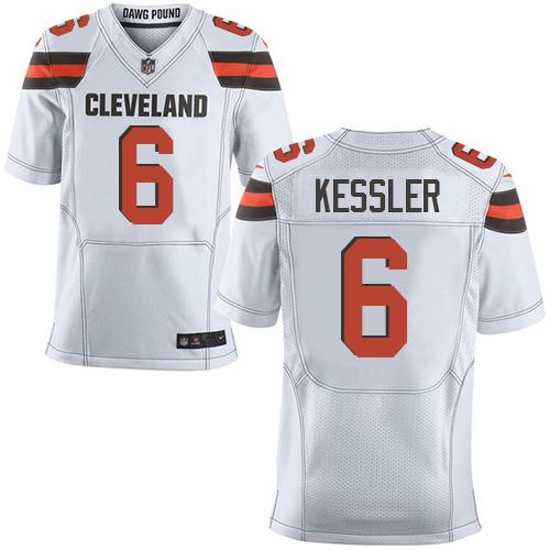  Browns 6 Cody Kessler White Men Stitched NFL New Elite Jersey