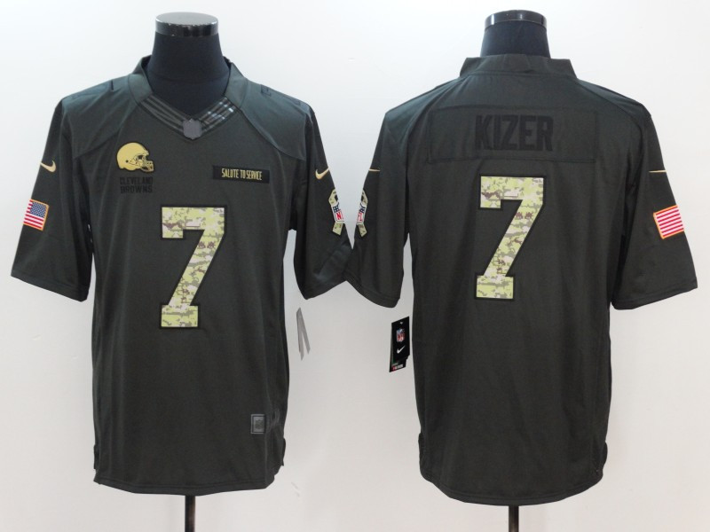  Browns 7 DeShone Kizer Anthracite Salute to Service Limited Jersey